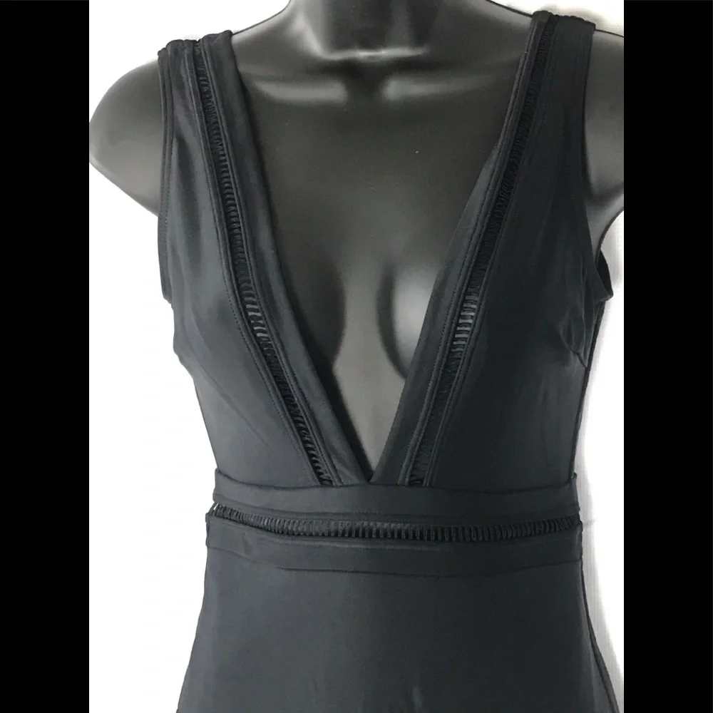TED BAKER London Pointelle Deep V Plunge Swim